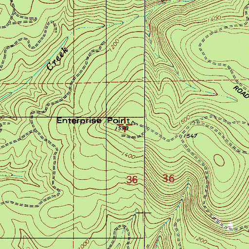 Topographic Map of Enterprise Point, OR