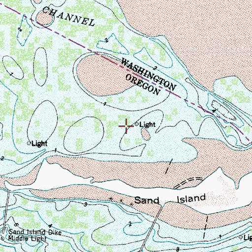 Topographic Map of Entrance Rear Range Light, OR