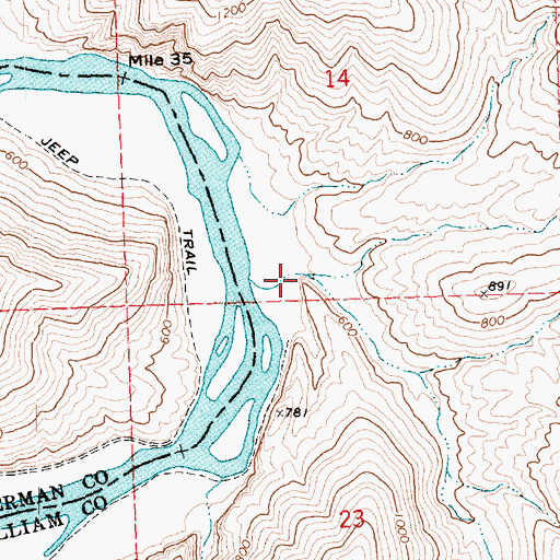 Topographic Map of Esau Canyon, OR