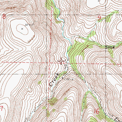 Topographic Map of Evans Creek, OR