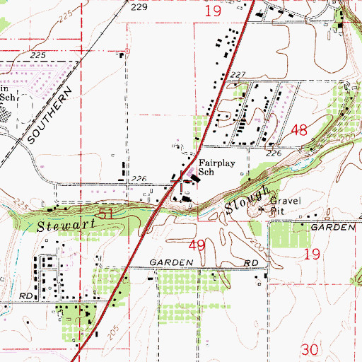 Topographic Map of Corvallis Waldorf School, OR