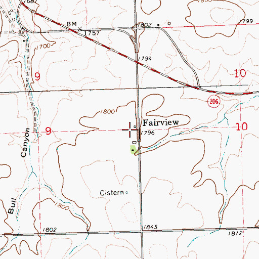Topographic Map of Fairview, OR