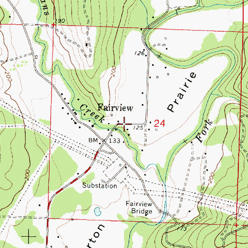 Topographic Map of Fairview, OR
