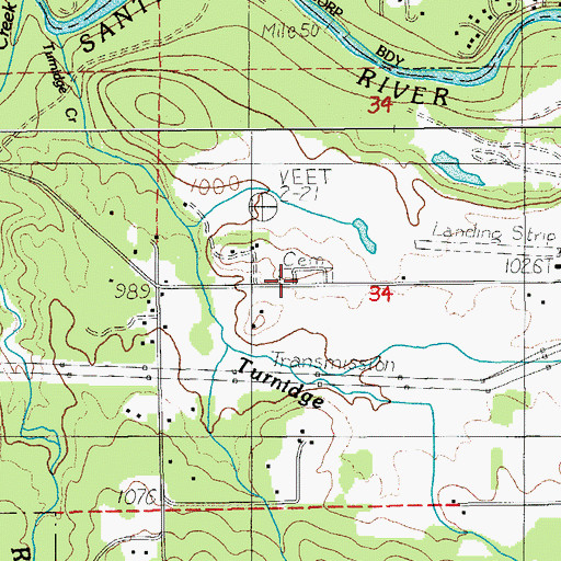 Topographic Map of Fairview Cemetery, OR