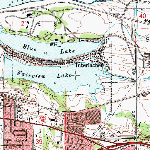 Topographic Map of Fairview Creek, OR