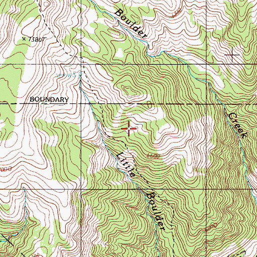 Topographic Map of Fake Creek Trail, OR