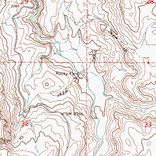 Topographic Map of Falice Creek, OR