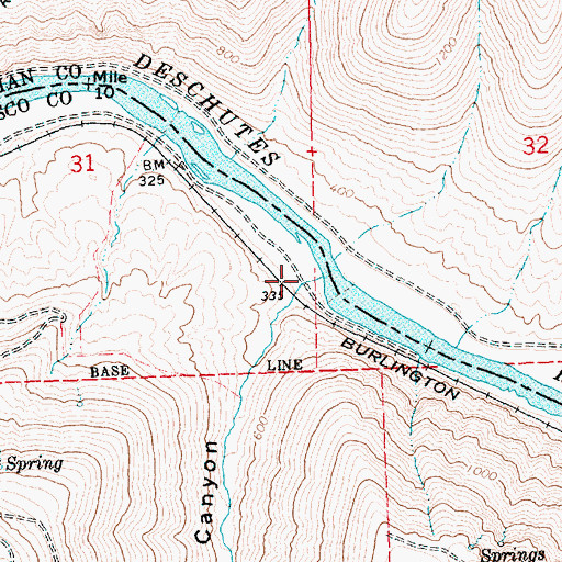 Topographic Map of Fall Canyon, OR