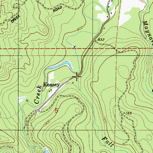 Topographic Map of Fall Creek, OR
