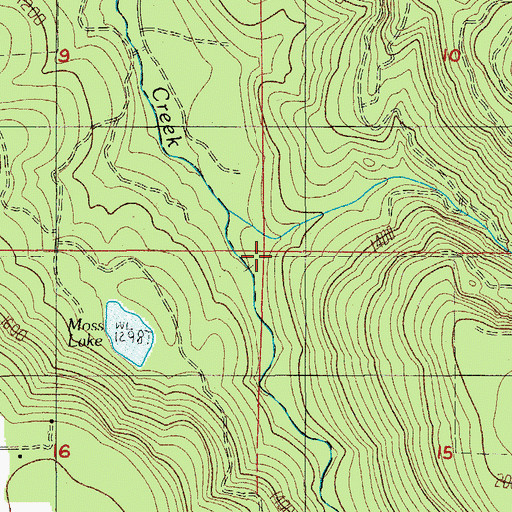 Topographic Map of Fall Creek, OR