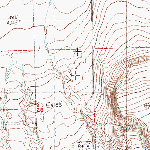 Topographic Map of Fandango Canyon, OR