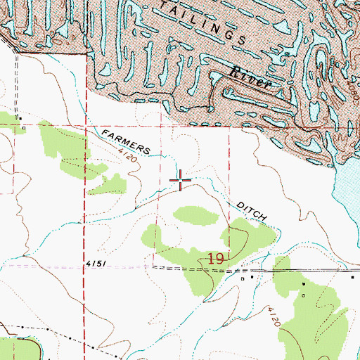 Topographic Map of Farmers Ditch, OR