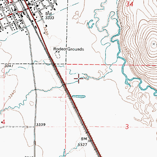 Topographic Map of Favorite Slough, OR