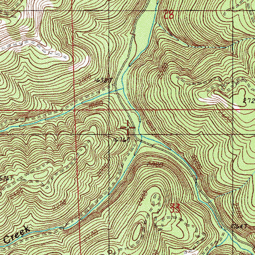 Topographic Map of Fawn Creek, OR