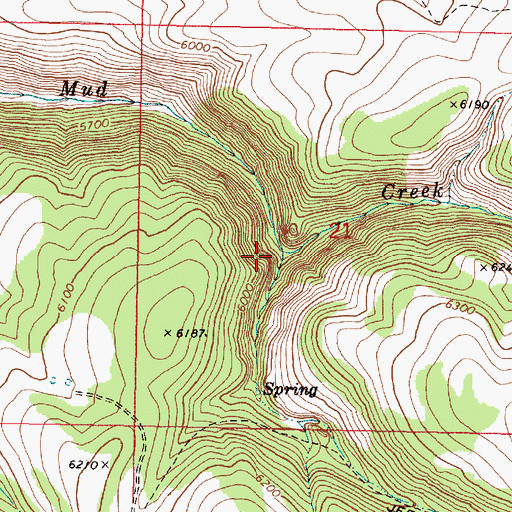 Topographic Map of Fence Creek, OR