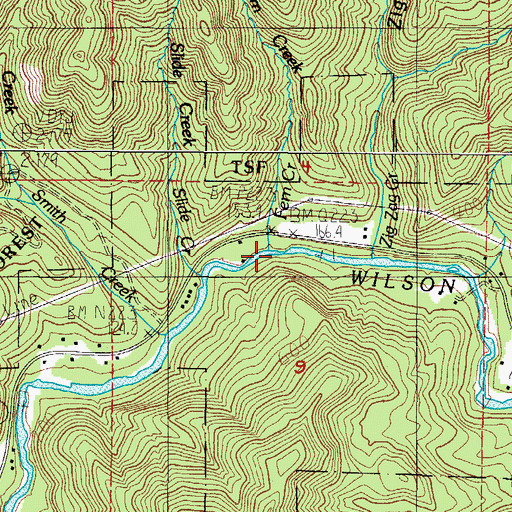 Topographic Map of Fern Creek, OR