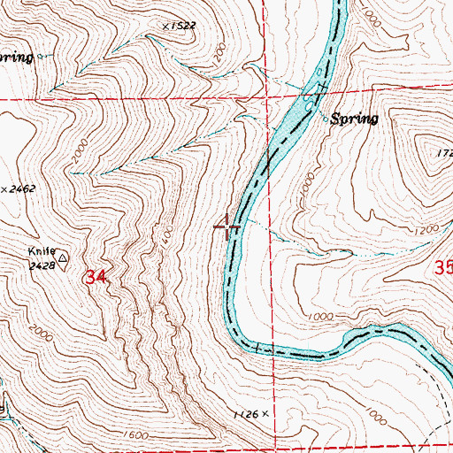 Topographic Map of Fern Hollow, OR