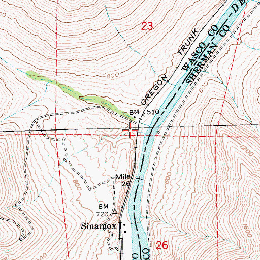 Topographic Map of Ferry Canyon, OR