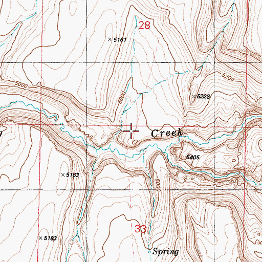 Topographic Map of Fifteenmile Creek, OR