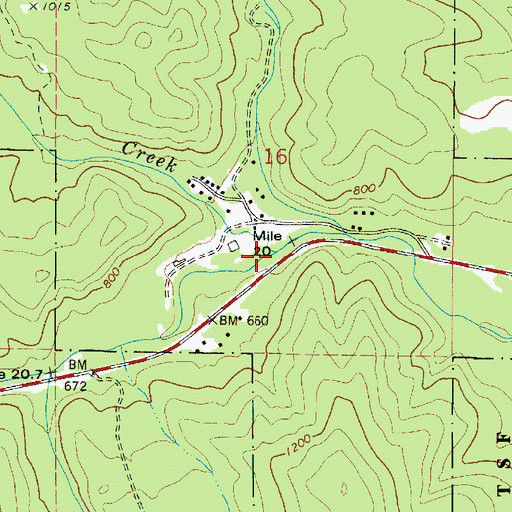 Topographic Map of Finger Creek, OR