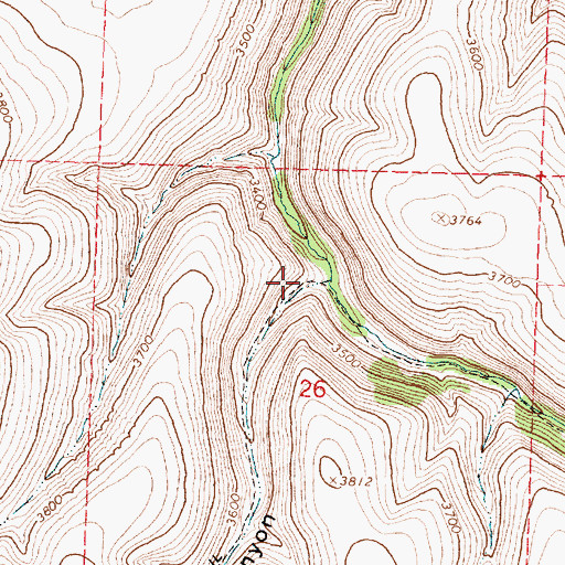 Topographic Map of Fingers Canyon, OR