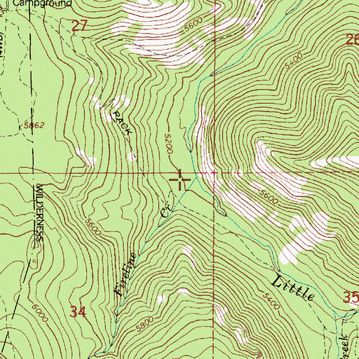 Topographic Map of Fireline Creek, OR