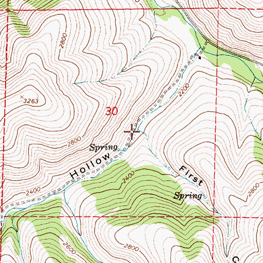 Topographic Map of First Canyon, OR