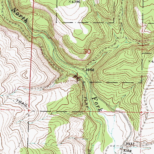 Topographic Map of First Creek, OR