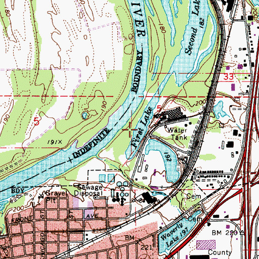 Topographic Map of First Lake, OR
