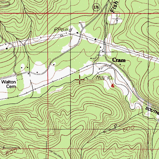 Topographic Map of Fish Creek, OR
