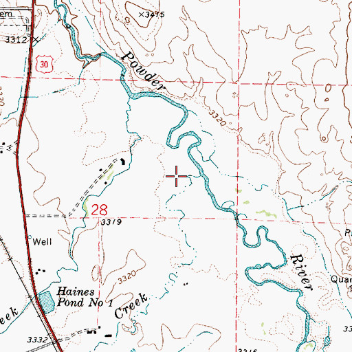 Topographic Map of Fish Creek, OR