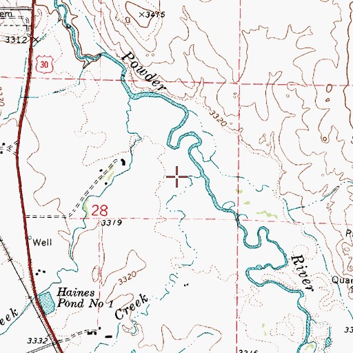 Topographic Map of Fish Creek, OR