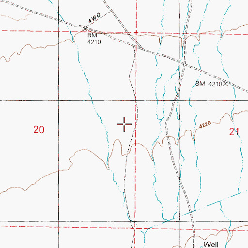 Topographic Map of Fish Creek, OR