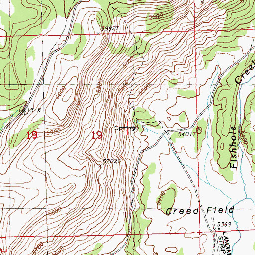 Topographic Map of Fishhole Guard Station, OR