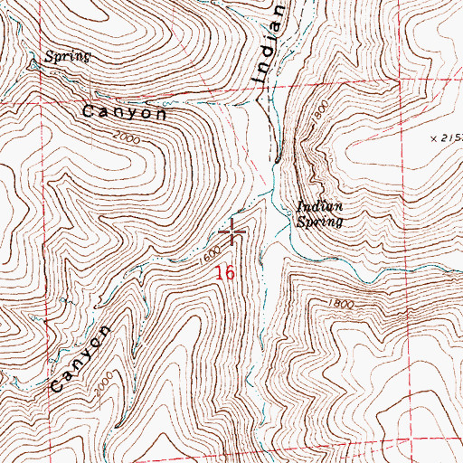 Topographic Map of Fitzwater Canyon, OR