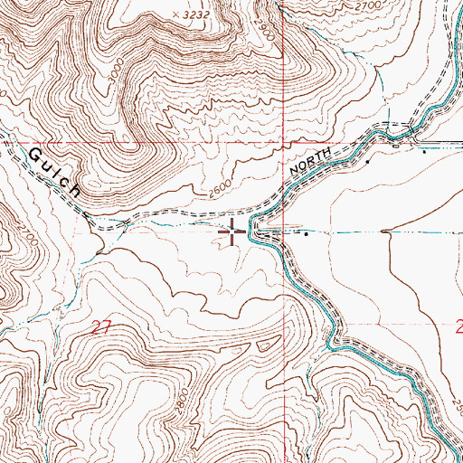 Topographic Map of Fletcher Gulch, OR