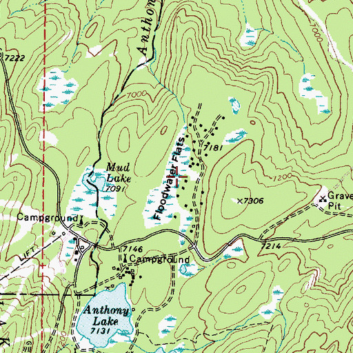 Topographic Map of Floodwater Flats, OR
