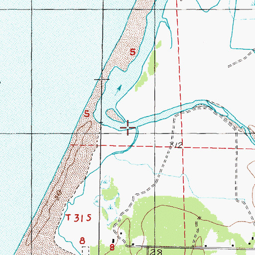 Topographic Map of Floras Creek, OR