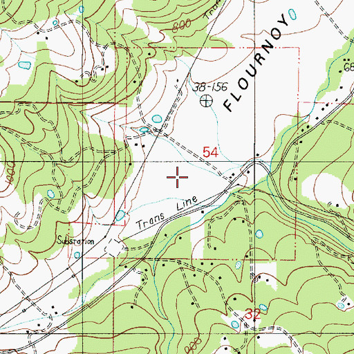 Topographic Map of Flournoy Valley, OR