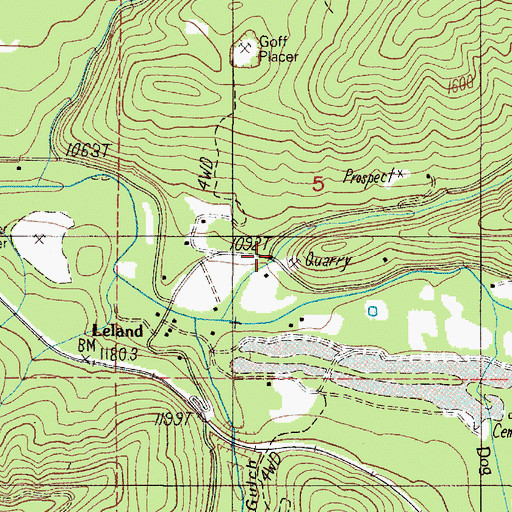 Topographic Map of Flume Gulch, OR