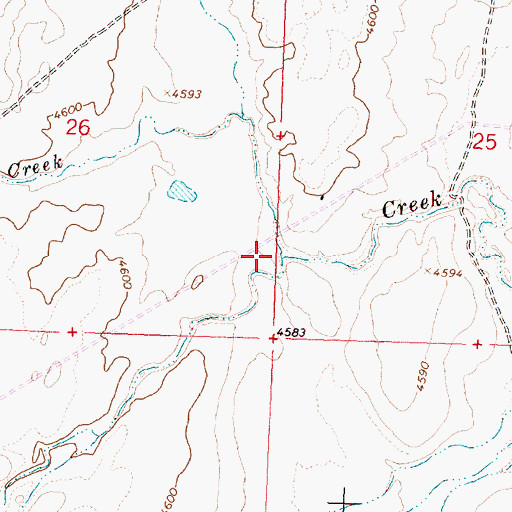 Topographic Map of Foley Creek, OR