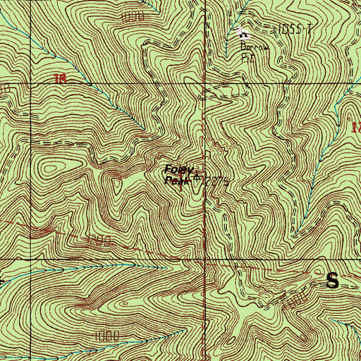 Topographic Map of Foley Peak, OR