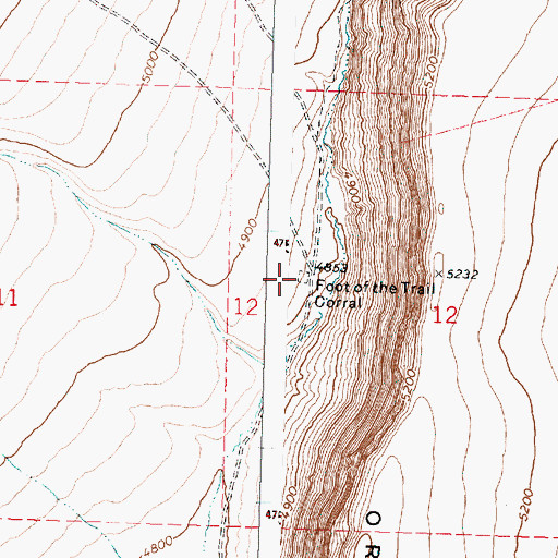 Topographic Map of Foot of the Trail Corral, OR