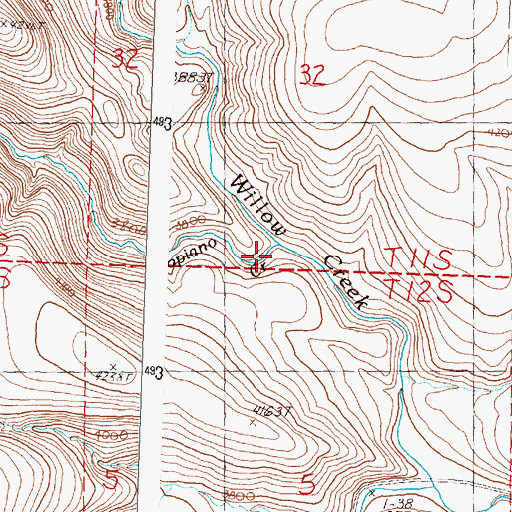 Topographic Map of Fopiano Creek, OR