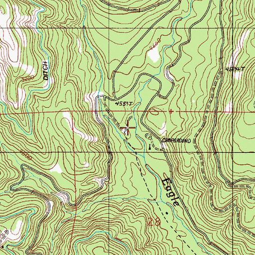 Topographic Map of Forks Forest Camp, OR