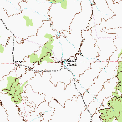 Topographic Map of Shelf Tank, AZ