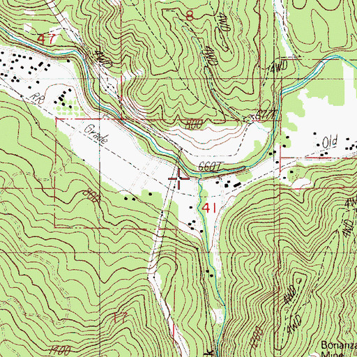 Topographic Map of Foster Creek, OR