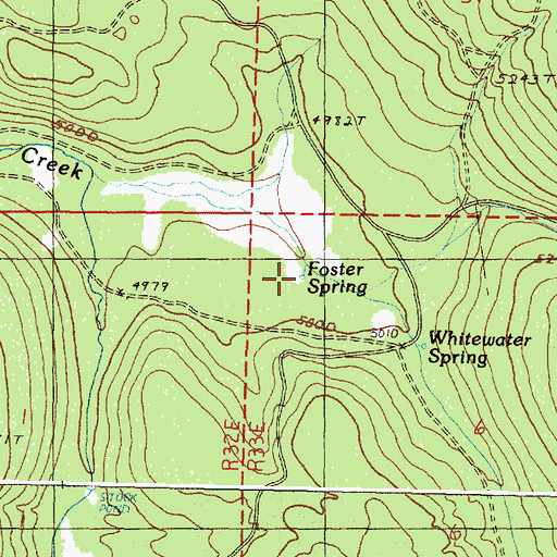 Topographic Map of Foster Spring, OR