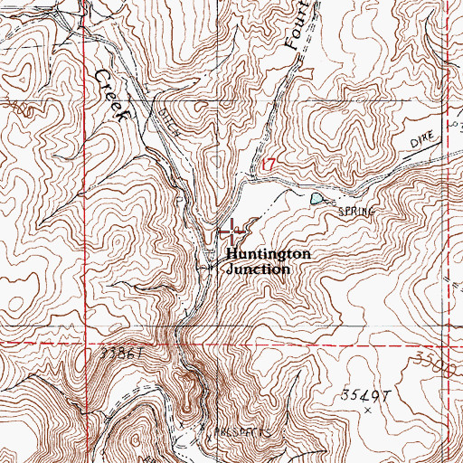 Topographic Map of Fourth of July Creek, OR