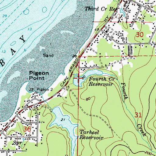 Topographic Map of Fourth Creek Reservoir, OR